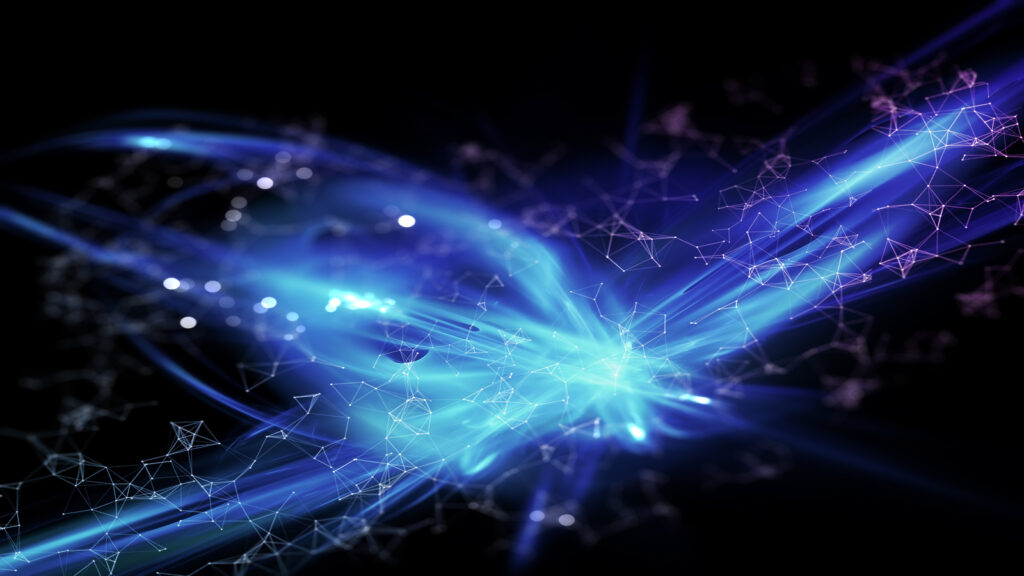 Ensaio por Partículas Magnéticas sendo simbolizado por varias particulas magneticas visiveis